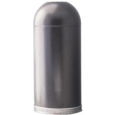 WITT Metal Open Top Dome Indoor Trash Receptacle - 15 gallon, Silver